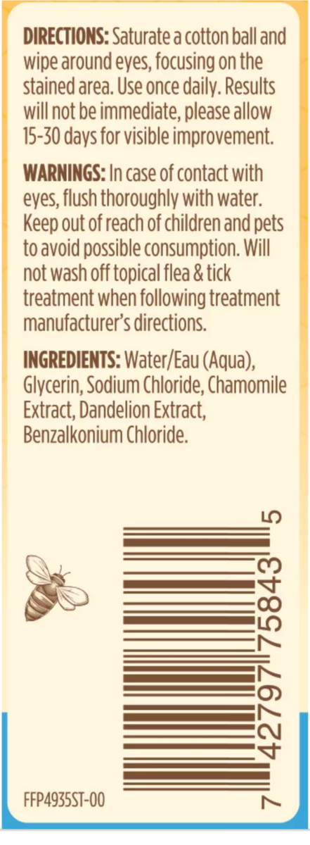 Burt's bees tear sales stain remover for dogs