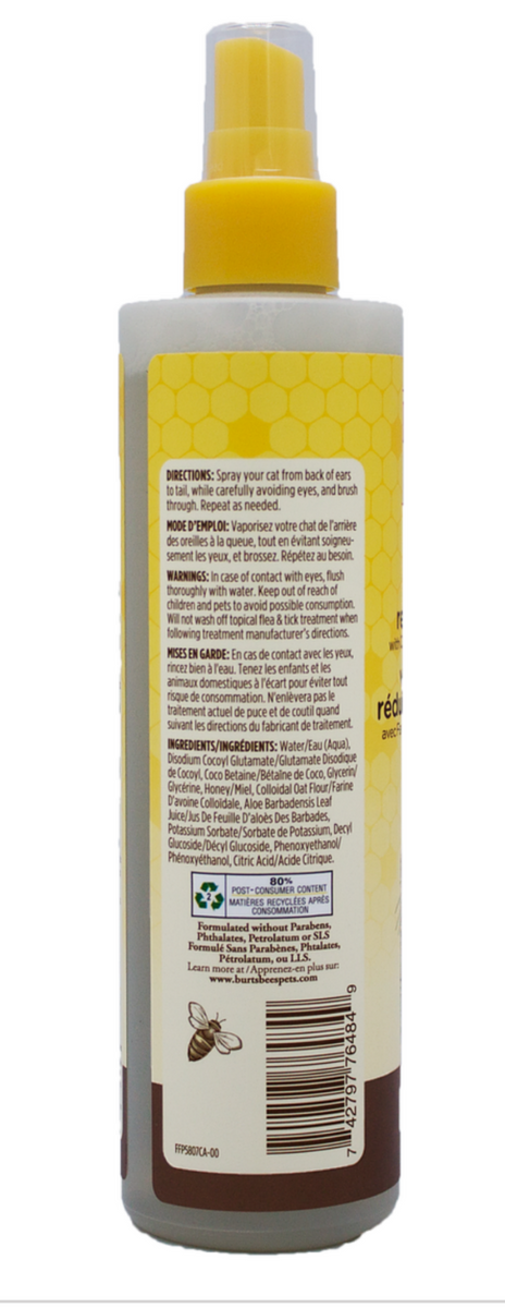 Burt s Bees Dander Reducing Spray For Cats With Colloidal Oat