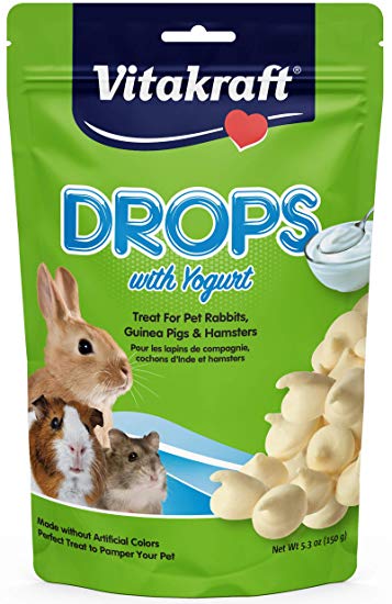 Vitakraft Drops With Yogurt Treat For Pet Rabbits, Guinea Pigs, And Hamsters