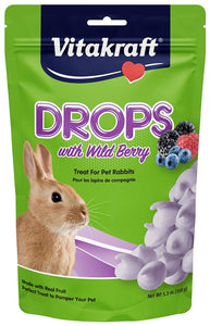 Vitakraft Drops With Wild Berry Treats For Pet Rabbits