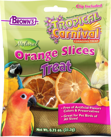 Tropical Carnival Orange Slices Treats For Birds Of All Sizes