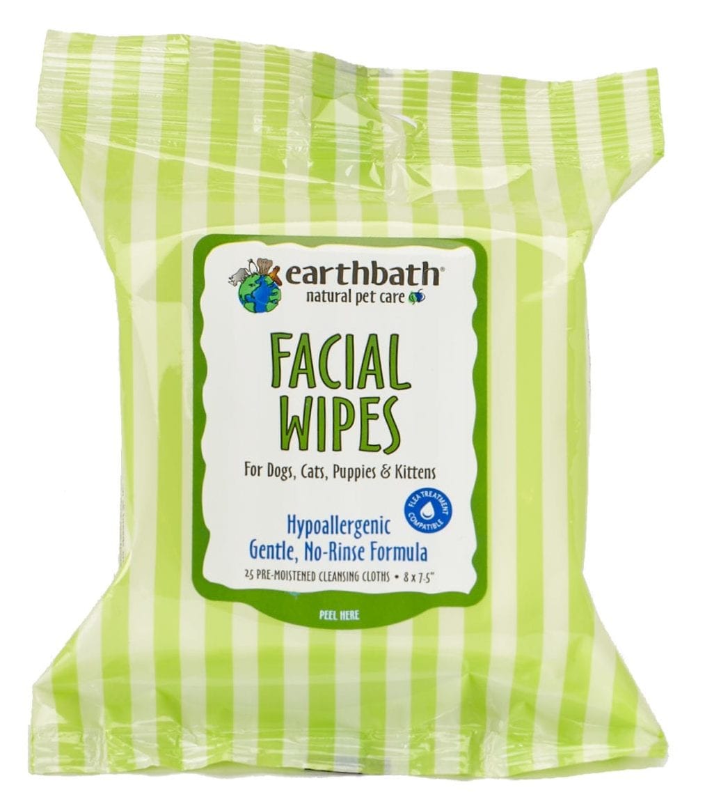 Earthbath Hypoallergenic Facial Wipes For Dogs, Cats, Puppies, And Kittens
