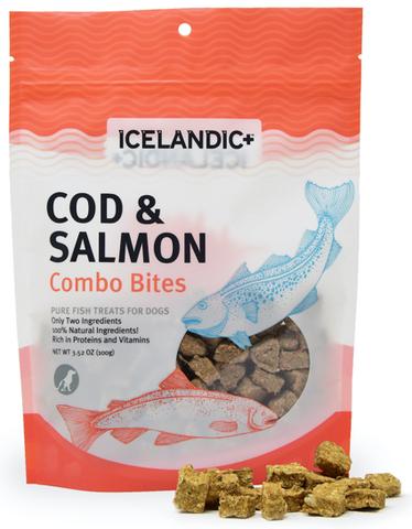 Icelandic+ Cod & Salmon Combo Bites Fish Dog Treat 3.52-oz Bag