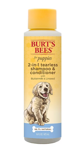 Burt's Bees 2 In 1 Tearless Puppy Shampoo & Conditioner
With Buttermilk & Linseed