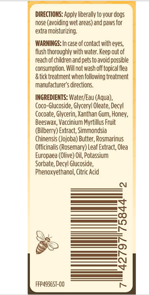 Burt s Bees Paw Nose Lotion With Rosemary Olive Oil